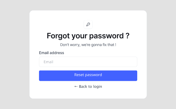 Password Forgotten Modal