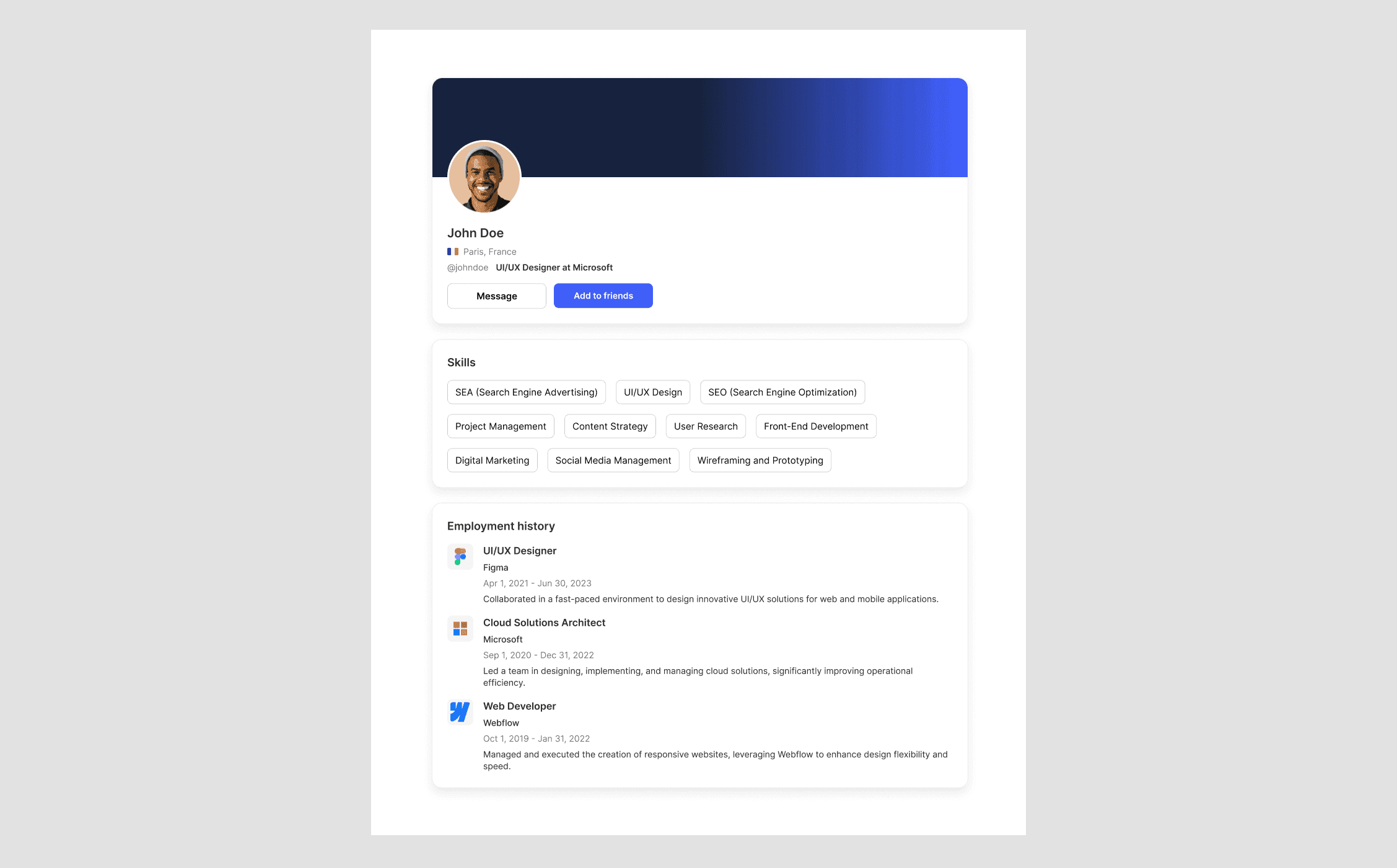User Profile 1