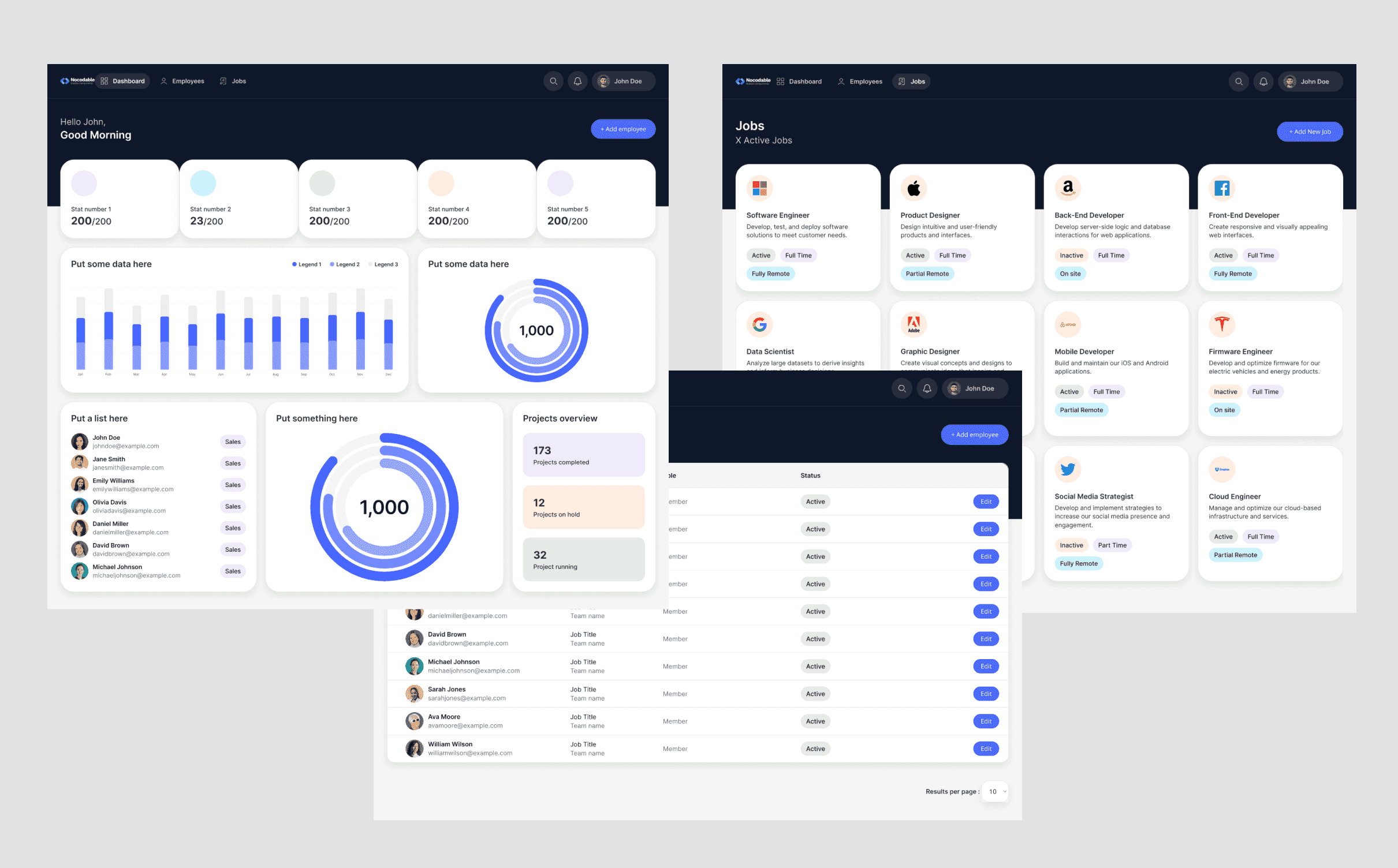 Multi page Dashboard