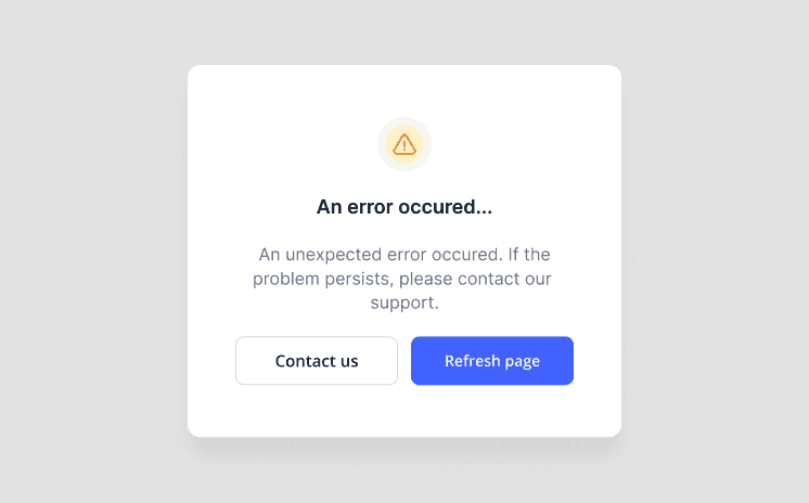 Modal - Error