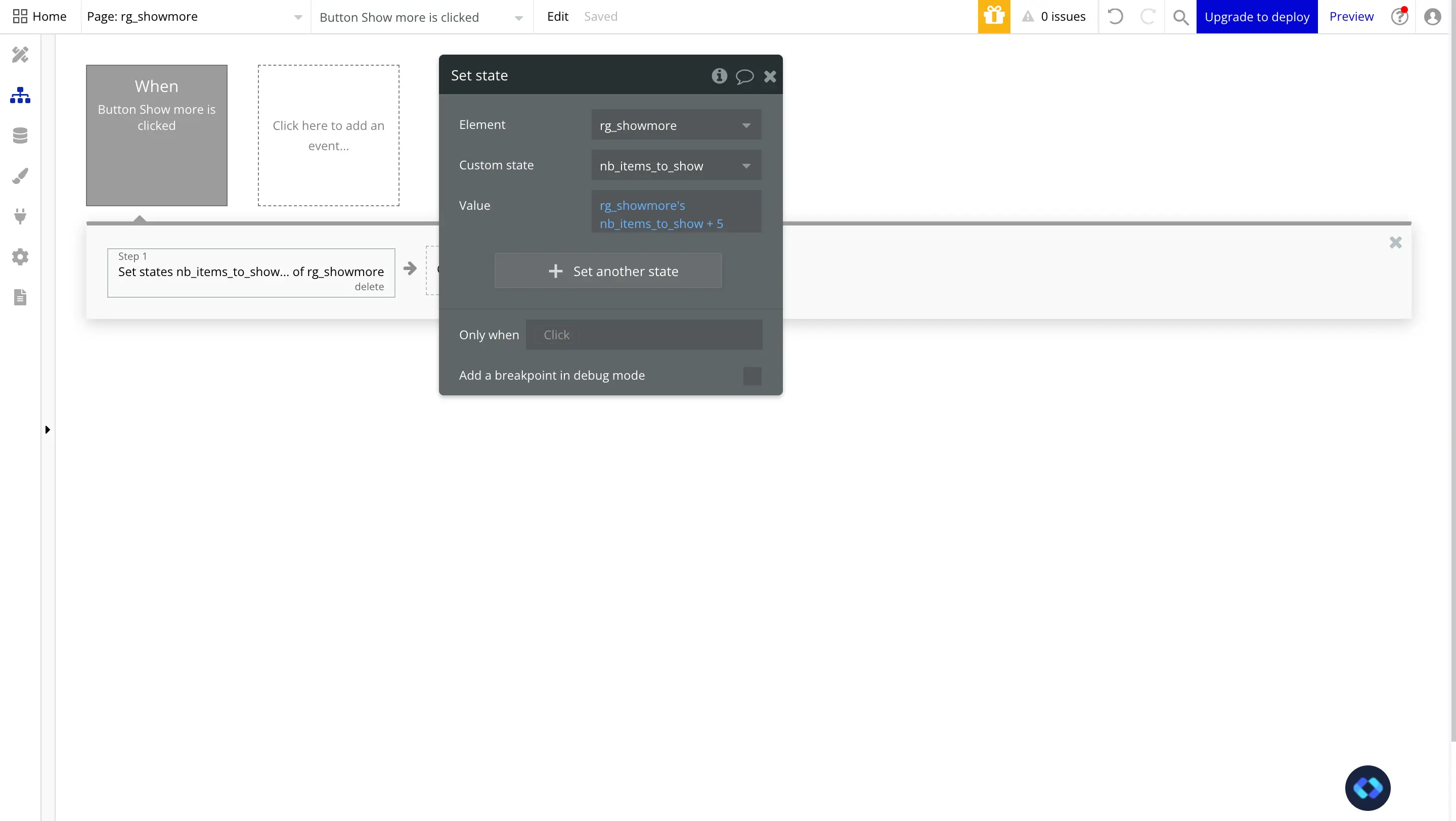bubble.io load more workflow