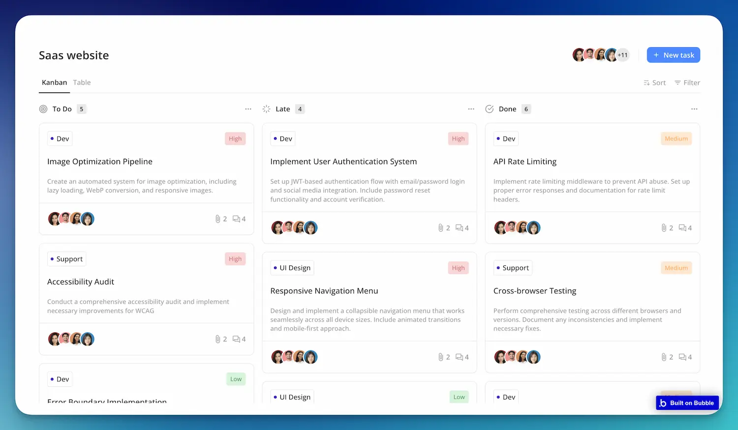 bubble.io kanban drag and drop