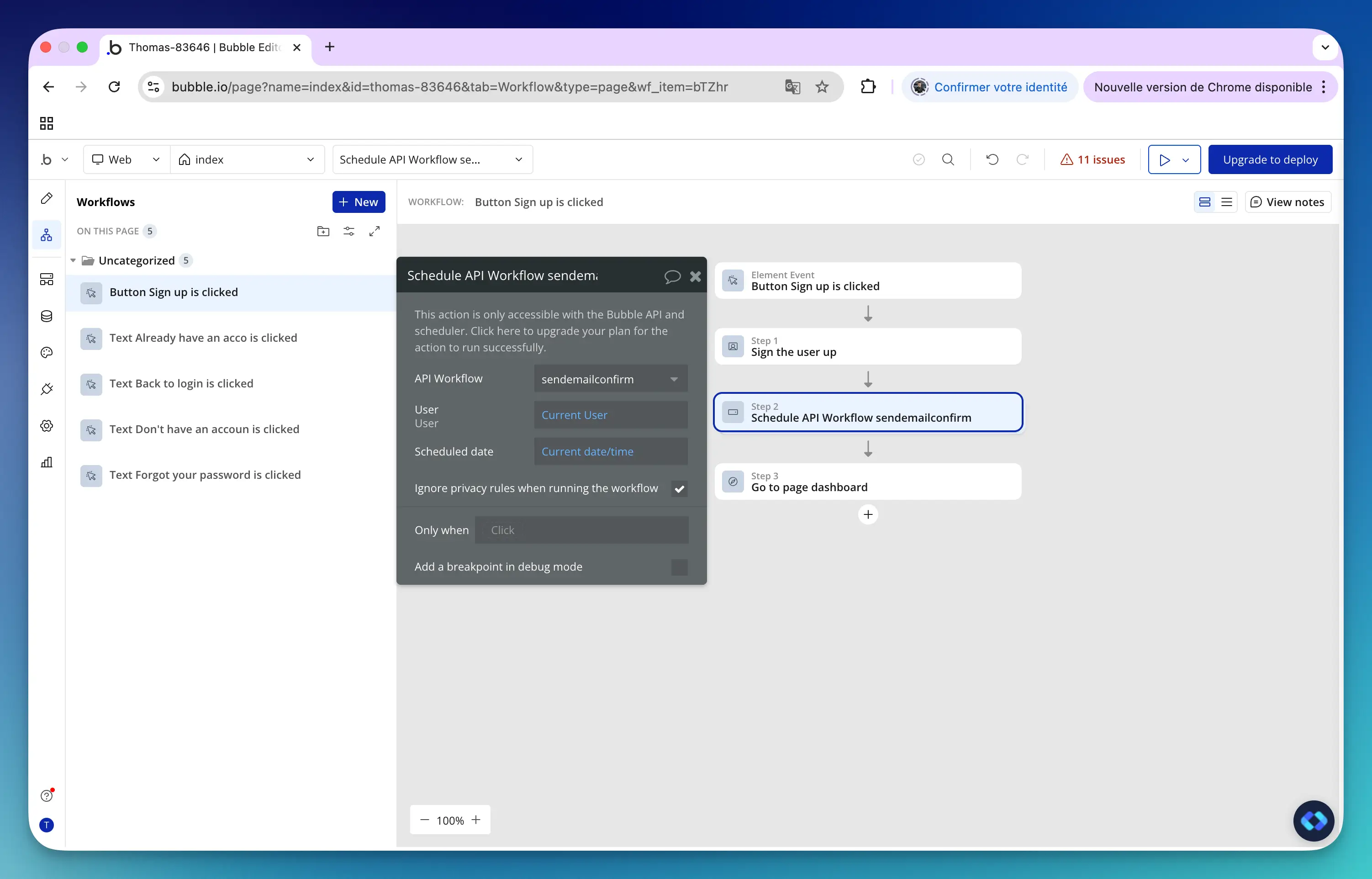 bubble.io schedule api workflow