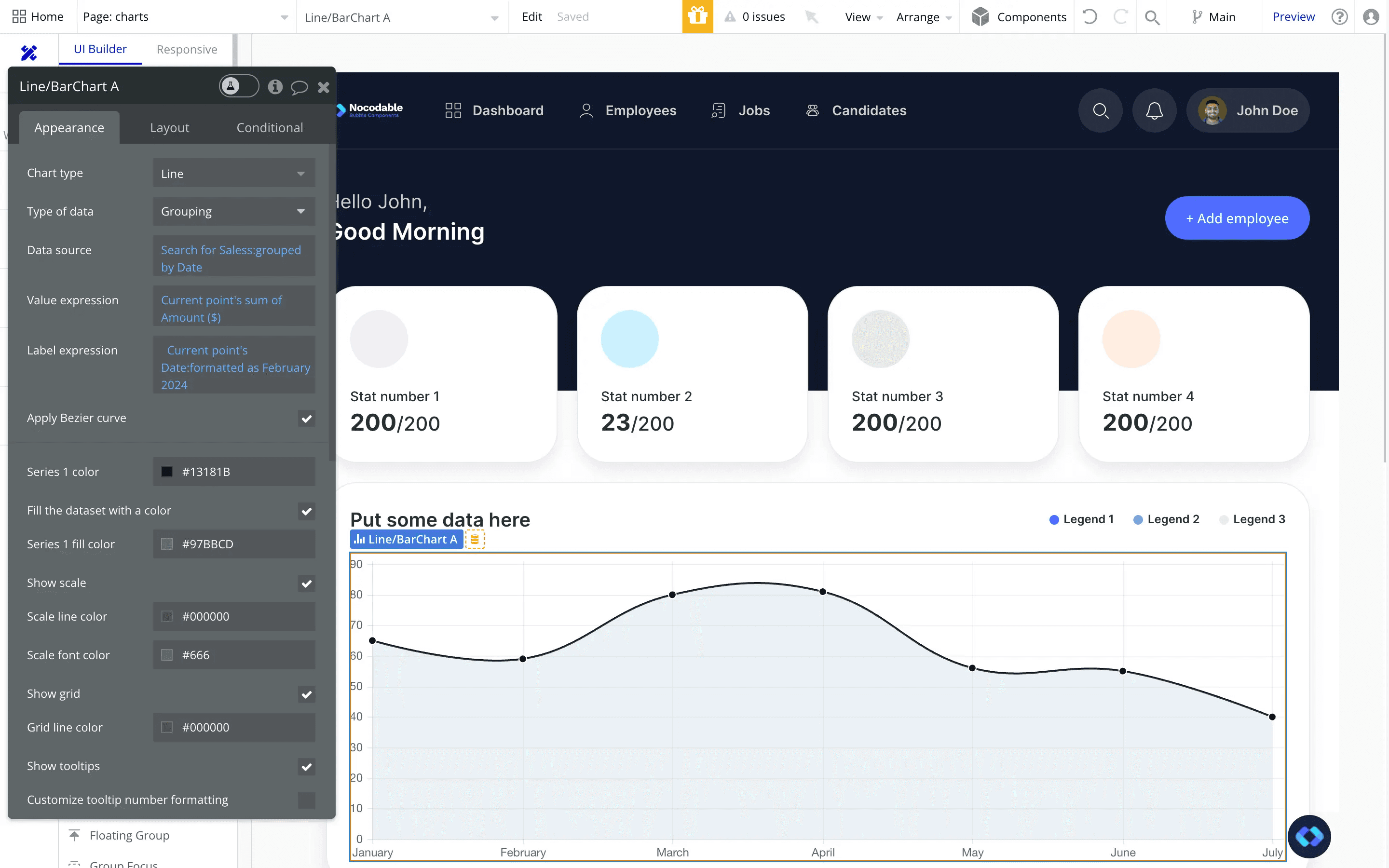 bubble.io charts